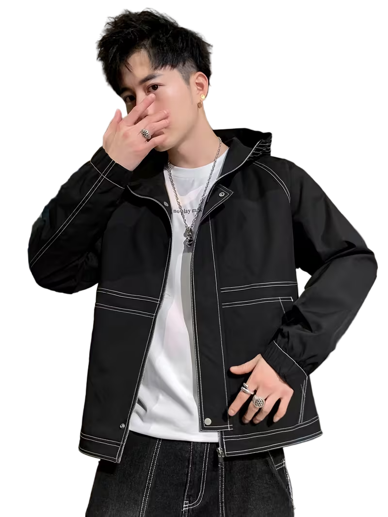 Men’s Hooded Zip-Up Jacket